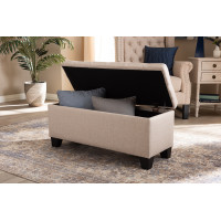 Baxton Studio WS-2005-P-Beige-OTTO Fera Modern and Contemporary Beige Fabric Upholstered Storage Ottoman